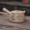 Tetera de Cerámica Gruesa, Juego de Té Kung Fu, Materia Prima de Arcilla, Tetera Cerámica para el Hogar, Tetera sin Asa, Accesorios de Juego de Té Individual Vintage