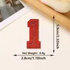 Parches bordados de letras inglesas 26 y números con lentejuelas rojas más vendidos transfronterizos con adhesivo termofusible para decoración de ropa