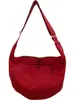Bolsa Grande de Lona para Dumplings para Mujer, Simple Casual Versátil para Viaje, Bolso Cruzado de Hombro para Estudiantes, Deportes y Trayectos