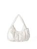 Estilo Coreano Diseño Nicho Plisado Cuero Suave Color Sólido Bolso Dumpling Estilo Nuevo Diario Combinable Bolso de Hombro para Mujer