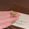 Anel Aberto de Urso Marrom Fofo para Mulheres 2025 Novo Popular Anel Empilhável Estranho e Bizarro Anel para Dedo Indicador Outono e Inverno