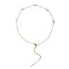 Collar de Flores de Vidrio Transparente, Lujo Ligero, Cadena Suave y Delicada, Versátil para el Trabajo, Joyería Exquisita, Accesorios de Diseño de Nicho