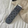 Meias com Laço para Mulheres Primavera e Verão Ins Meias de Atoalhamento Estilo Coreano com Brincos Cor Pura Meias Simples com Sapatos de Couro Pequenos