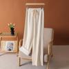 Otoño e Invierno Nuevo Engrosado Suelto Combinable Casual Recto Pierna Ancha Barrido de Piso Amigable con la Piel Cálido Forrado de Felpa Pantalón Tejido