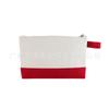 Bolsa de mano de lona de moda personalizada de fábrica en color de contraste, clutch casual con cremallera, bolsa de almacenamiento para labial y teléfono móvil para mujer, LOGOTIPO