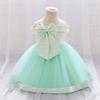 Vestido de princesa de cabestrillo nuevo para niños de comercio exterior europeo y americano, transfronterizo, con lazo, para bebé, cumpleaños de niña, vestido de boda