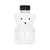 Botellas de Bebida Personalizadas de Plástico Redondas Transparentes PET Oso de Moda Taza de Jugo Desechable Lindo Oso Botella para Té de Leche