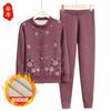 Ropa de invierno para mujeres de mediana edad y mayores, ropa de otoño para abuelas, ropa interior térmica, traje para personas mayores, engrosado con forro polar, para mamá de otoño e invierno