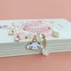 Pulseira Cinnamoroll Infantil Estilo Coreano Fresca e Fofa para Meninas, Verão Simples Estilo Floresta Aluno Melhor Amigo Pulseira de Cristal