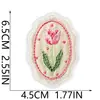 Aplique de tecido de bordado pastoral de cura, patch termocolante de borboleta, emblema de bordado computadorizado, para jaquetas, chapéus e reparos de tecido