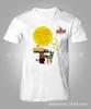 Camiseta de manga corta en blanco, cuello redondo, color 180 g, suministro perenne