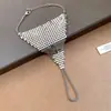 2026 Novo Pulseira com Corrente Integrada Anel com Franjas Vazado Pulseira de Mão Versátil Tendência Personalidade Joia de Mão de Luxo Leve de Alto Padrão