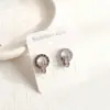 Moda Nuevo Acero de Titanio Alta Calidad Resistentes al Color Pendientes Chica de Moda Simple Exquisito Cuadros Alto Temperamento Celebridad de Internet Amor