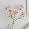 Flores de Crisantemo Artificiales de Alta Calidad con 4 Cabezas para Decoración de Bodas, Decoración del Hogar, Arreglos en Jarrones para Hoteles y Casas de Huéspedes, y Accesorios para Fotografía
