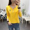 2472 # Nova Camiseta Tendência Estilo Coreano de Manga Longa (Foto Real) (95% Algodão 5% Elastano) (Adicionar GG/XGG)