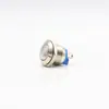 Interruptor Momentâneo de 2 Pinos com Rearme Automático e Travamento Automático 8/10/12/16/19/22mm para Buzina de Carro, Campainha, Controle de Acesso