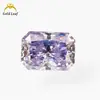Moissanita de Color Piedra Preciosa Wuzhou Corte Radiante Irregular 1-3 Quilates Pasó la Prueba del Bolígrafo Detector de Diamantes Juego en 18K