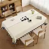 Mantel de estilo minimalista, impermeable, a prueba de aceite, lavable, resistente al calor, lujo ligero, sensación de alta gama, uso en el hogar, mantel rectangular para mesa de café