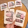 Pinza para el cabello de tela dulce versátil para niños estilo coreano para niñas, pasador rojo con lazo de mariposa, accesorio para el cabello