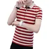 Nueva Camiseta Polo de Manga Corta a Rayas Finas de Verano 2026 para Hombre, Adecuada para el Trabajo, Resistente a las Manchas, Resistente al Desgaste, Absorbe el Sudor, Manga Media