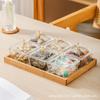 Prato de Frutas de Vidro Doméstico Sala de Estar Mesa de Centro Colocação de Lanches Doces Caixa de Doces Refresco de Nozes Prato de Frutas Secas Quatro Compartimentos