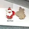 142 Colgantes de Navidad Colgantes de Aleación con Gota de Aceite Accesorios para Joyería DIY Colgante de Papá Noel Muñeco de Nieve Campana