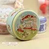 Caixa redonda de folha de flandres pequena de fábrica caixa de comida para biscoitos caixa de sobremesa de coelho urso para assar pote redondo