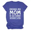 Criando a mi Mamá Amazon Ebay Sitio Independiente Comercio Exterior Transfronterizo Cómoda Sencilla Camiseta de Mujer de Cuello Redondo Manga Corta