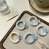Estilo Fresco Banda Azul Sal Marina Banda de Goma de Alta Elasticidad Duradera Cuerda para el Cabello Sin Costuras para Mujer Adorno de Cabeza Simple para Cola de Caballo Alta