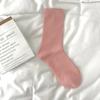 Calcetines Yuezi Tono Agitado Mismo Estilo Calcetines Blancos Apilados Primavera y Otoño Calcetines Sin Costuras ins Departamento Japonés Universitario Absorbentes de Sudor Color Sólido Talla Media