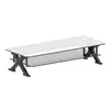 JINCOMSO Soporte Elevador de Pantalla de Doble Capa de Cristal Templado Mesa Elevadora para Laptop Soporte para Computadora Almacenamiento Elevador