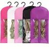 Bolsa para Peluca Transfronteriza Bolsa para Guardar Piezas de Peluca Bolsa con Cremallera a Prueba de Polvo Bolsa de Empaque con Percha Multifuncional Estilo Sudeste Asiático