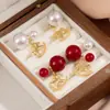 Prepárate para la Riqueza en el Año Nuevo: Pendientes de Pony del Año Zodiacal Rojo para Mujer, Estilo Vintage, Accesorios para Orejas Elegantes y Dulces