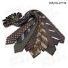 Corbata para Hombre Otoño Estilo Coreano Formal de Negocios Personalizada Retro Marrón Café Cuadros Accesorios para Traje Corbata Ancha