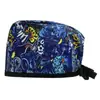 Gorro Quirúrgico Estampado de Algodón Ajustable Bolsa para Cabello Largo de Mujer Gorro Dentista Clínica Dental Gorro Esmerilado Comercio Exterior para Hombres
