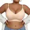 Sujetador europeo de talla grande para mujer, sin costuras, sin aros, push-up, con soporte lateral, para exportación a Amazon