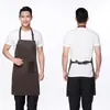 Delantales personalizados con logo impreso, impermeables y resistentes al aceite, adecuados para estudios de arte, tiendas de té de leche, restaurantes occidentales y repostería, disponibles para dropshipping, color sólido y diseño simple