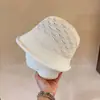 Chapéu Bucket de Tricô Vazado Cor Sólida para Mulheres, Chapéu Respirável para Proteção Solar Primavera/Verão, Aba Enrolada Leve, Circunferência da Cabeça Grande, Chapéu de Sol Versátil