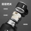Jiekang Hervidor Deportivo de Vacío Totalmente de Acero, Portátil para Exteriores, para Coche, Montañismo, Viajes, Ciclismo, con Asa