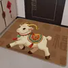 Felpudo de Nochevieja para el Año del Cordero, con un diseño festivo, adecuado para usar en la entrada, en el baño y como alfombrilla antideslizante para absorber agua. Disponible para venta al por mayor