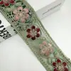 Encaje de base de organza de 4 cm para accesorios de ropa, estilo étnico, bordado con cinta, encaje, accesorios para ropa infantil Hanfu, DIY