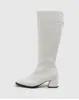 Botas de montar de estilo coreano nuevo, hasta la mitad de la pantorrilla, con cremallera trasera, tacón medio grueso y un efecto adelgazante