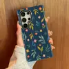 Capa de Celular Colorida Floral com Tema de Floresta Mais Vendida da Shopee para Samsung S25 Ultra, Capa Protetora com Película de Camada Dupla S24