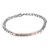 Amazon wish Pulsera de Letras Calientes su bestia su belleza Moda Diamante Pulsera de Pareja