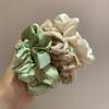 2 Elásticos de Cabelo Intestino Grosso Coreano Listrado Cor Pura Versátil Corda de Cabelo Elástico de Cabelo de Bolinha de Menina Faixa de Cabelo