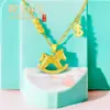 Bestseller de Douyin Collar de Hielo Picado Caballo Exquisito Gama Alta Lujo Ligero Hazte Rico Inmediatamente Cadena para Clavícula Accesorios de Lujo Ligero Joyería