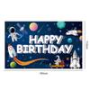 Melhor Venda da Amazon Nova Bandeira Tema Espaço Universo Aniversário Infantil Bandeira Pendurada Novo Conjunto de Tecido de Fundo para Banner