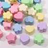 Cuentas de acrílico color crema con agujero grande, pentagrama, flor de ciruelo, cuentas en forma de corazón, materiales y accesorios para cadenas de teléfono y llaveros hechos a mano