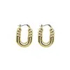 Pendientes de moda europeos y americanos pendientes de venta caliente pendientes de lujo ligero pendientes chapados en oro pendientes lisos que no se decoloran pendientes transfronterizos de oro