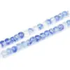 Cuentas redondas de sandía azul y rosa, cuentas sueltas, materiales para manualidades DIY con cuentas, accesorios para pulseras, collares, pendientes